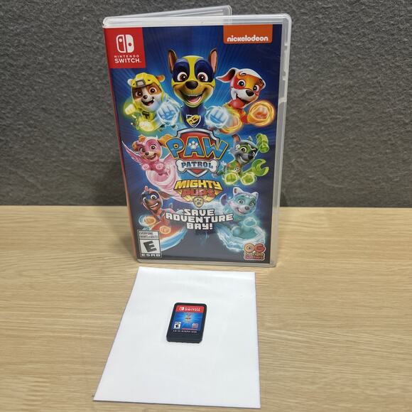 Nintendo Switch PAW Patrol Mighty Pups Save Adventure Bay Video Game Rated E - Picture 1 of 3